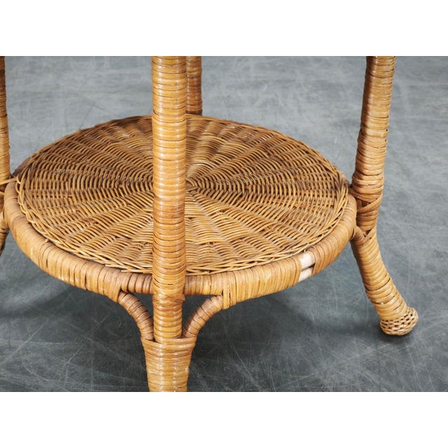 Vintage Italian Rattan and Wicker Lounge Set, 1950s, Set of 5 For Sale - Image 4 of 18