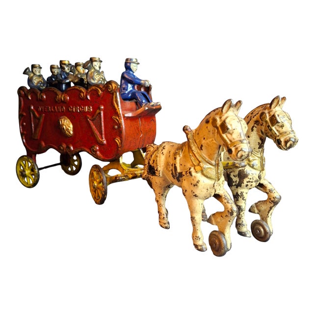 Antique Kenton Overland Circus Band Wagon Cast Iron Toy Original Paint Prewar For Sale