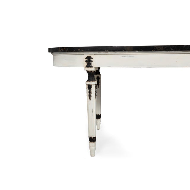 Napoleon III Ovular Dining Table With Nero Portoro Marble Top For Sale - Image 10 of 18