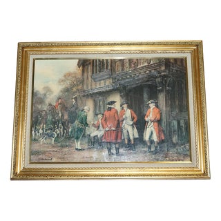 After F.M. Bennett, Meet at the Lodge, Painting, Framed For Sale