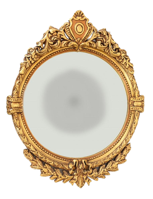 Art Nouveau Gilt Mirror in Glass