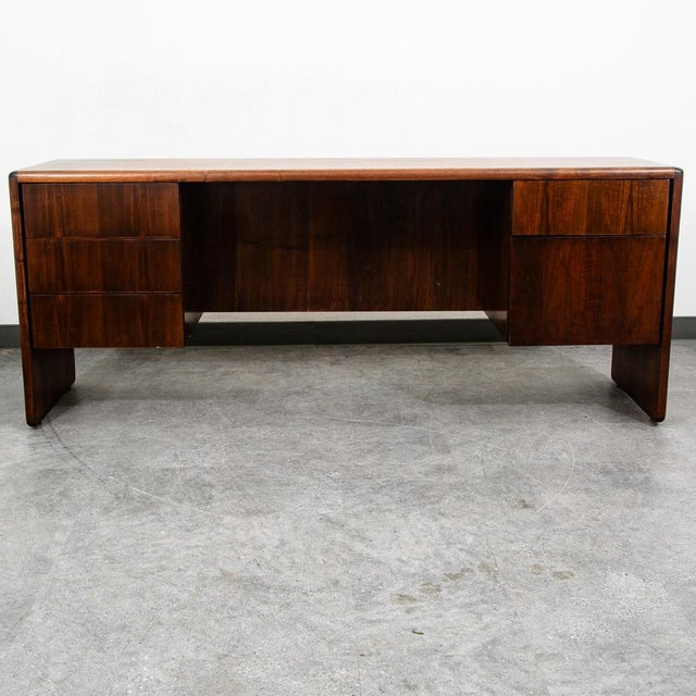 Unique and wall made American made office desk / credenza / sideboard. beautiful walnut throughout. Fully finished...