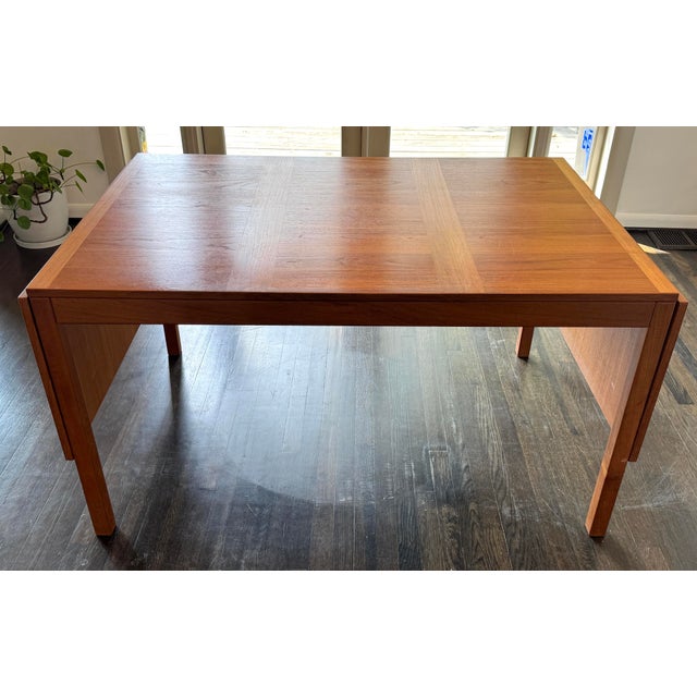 1960s Vejle Stole Møbelfabrik Teak Dining Table | Extendable Drop Leaf | Seats 8 For Sale - Image 9 of 11