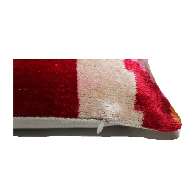 2020s Contemporary Silk Velvet Ikat Pillow Cover Bohemian Pillow For Sale - Image 5 of 8