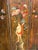 Brown Antique Rococo French Three-Fold Hand-Painted Wood Romantic Cherub and Floral Room Divider, 1890s For Sale - Image 8 of 18