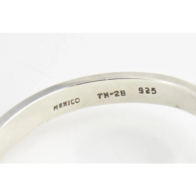 Mid 20th Century Modernist Malachite Sterling Silver Bangle Bracelet For Sale - Image 5 of 9