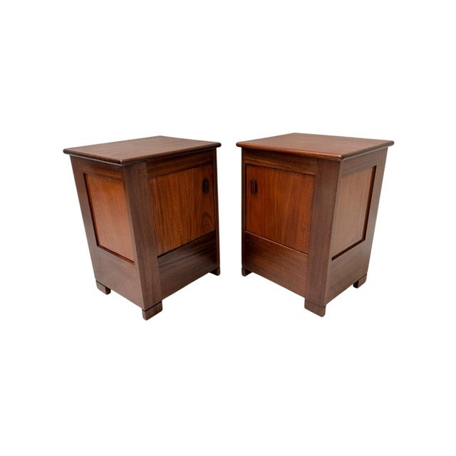 Art Deco Modernist Nightstands by J.A. Muntendam for L.O.V. Oosterbeek, 1920s, Set of 2 For Sale - Image 4 of 14