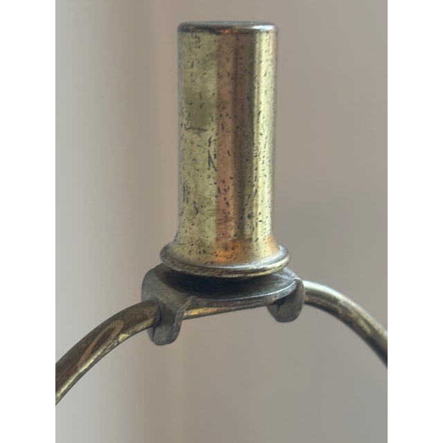 Vintage Mid-Century Modern Tiered Cylindrical Brass Table Lamp For Sale - Image 10 of 18