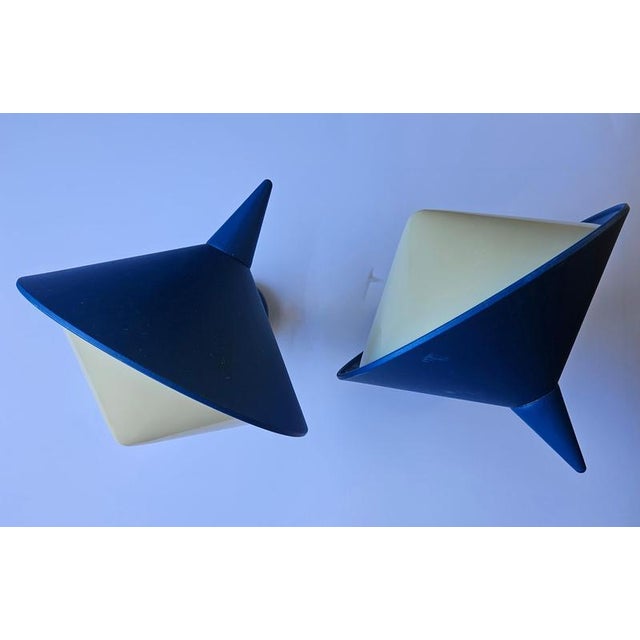 Metal Mid-Century Wall Lamps in the style of Svea Winkler, Italy, 1970s, Set of 2 For Sale - Image 7 of 16