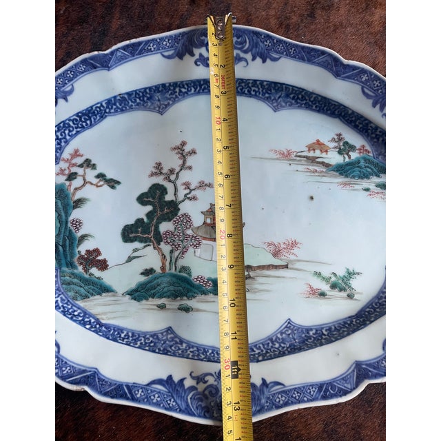 18th Century Qianlong Period Chinese Export Famille Rose Porcelain Charger or Platter For Sale - Image 9 of 11