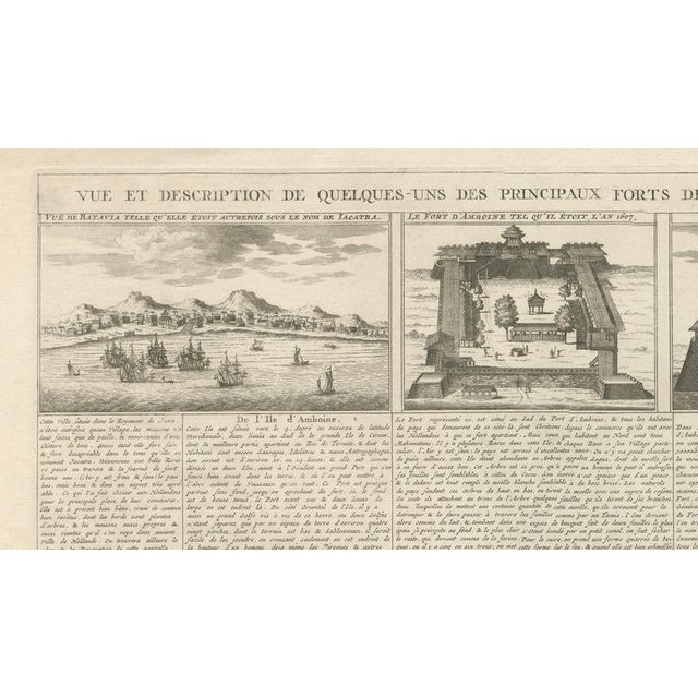 Antique Dutch East Indies Forts Engraving from Voc Batavia, 1719 For Sale - Image 3 of 9
