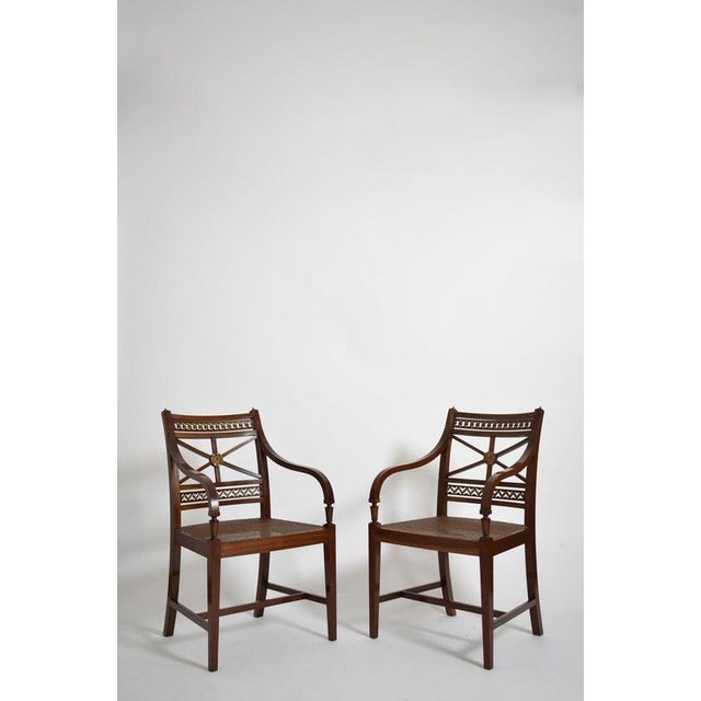 Neoclassical Mahogany and Canning Chairs, Set of 2 For Sale - Image 6 of 6