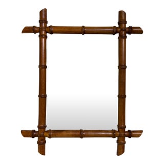 Antique Faux Bamboo Mirror For Sale