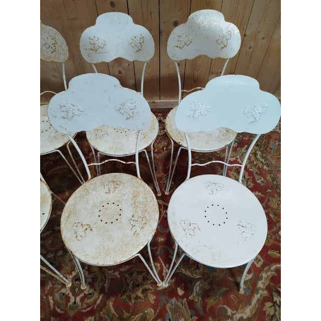 Wrought Iron Garden Chairs, Set of 8 For Sale - Image 11 of 12