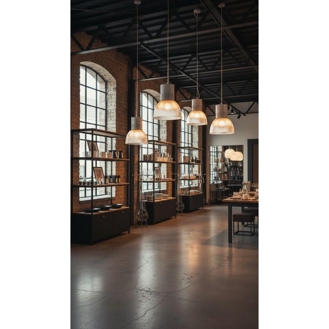 Gray Vintage Industrial Pendant Light, 1980 For Sale - Image 8 of 10