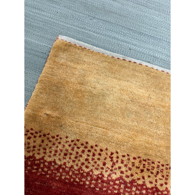 3ft 1in × 4ft 8in Persian Gabbah Striped Area Rug For Sale - Image 9 of 12