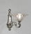 1930s 1930s French Art Deco Petitot & Ezan Nickeled Bronze Floral Frosted Glass Wall Sconces - A Pair For Sale - Image 5 of 12