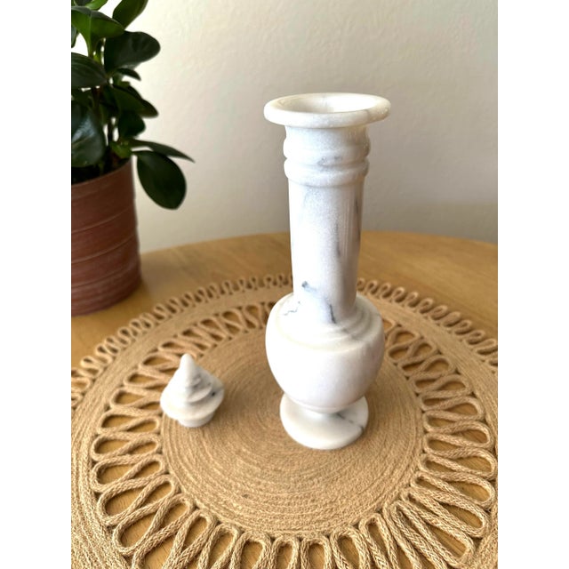 1980s White Marble Decanter For Sale - Image 4 of 11