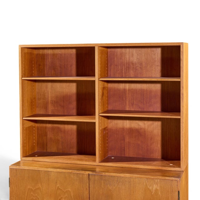 Børge Mogensen Model A232 Mid Century Danish Oak China Cabinet Credenza Hutch For Sale In Chicago - Image 6 of 10