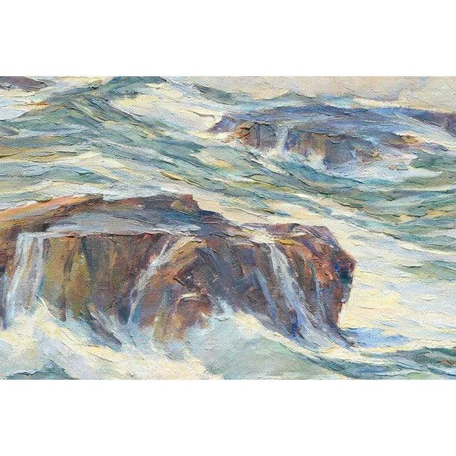 Impressionist Ray Radliff "The Coming Storm" Seascape Circa 1950s-1960s For Sale - Image 3 of 9