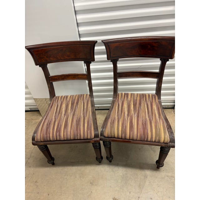 1940s Set of 5 Empire-Style Dining Chairs - Refinished - Good Condition For Sale - Image 5 of 12