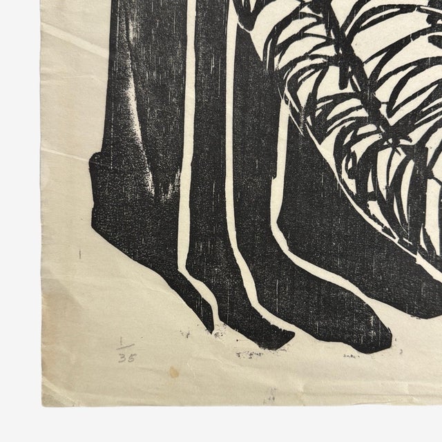 1950s Morris L. Blackman (1912-1984) - Modernist Prometheus and the Vulture, Signed (C. 1958, Woodcut) For Sale - Image 5 of 6