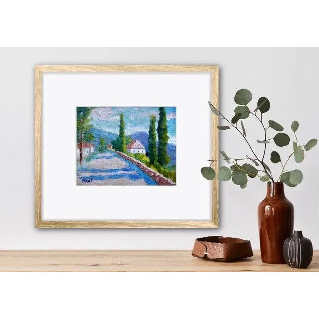 Contemporary "Around the Bend, Lake Como, Italy" Contemporary Landscape Oil Painting For Sale - Image 3 of 12