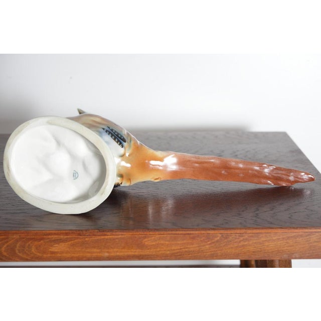 Ceramic Porcelain Pheasant from Royal Dux Czechoslovakia, 1970s For Sale - Image 7 of 10