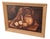 Vintage Original Still Life Painting on Canvas Board Framed in a raw wooden Frame Signed by the Artist
