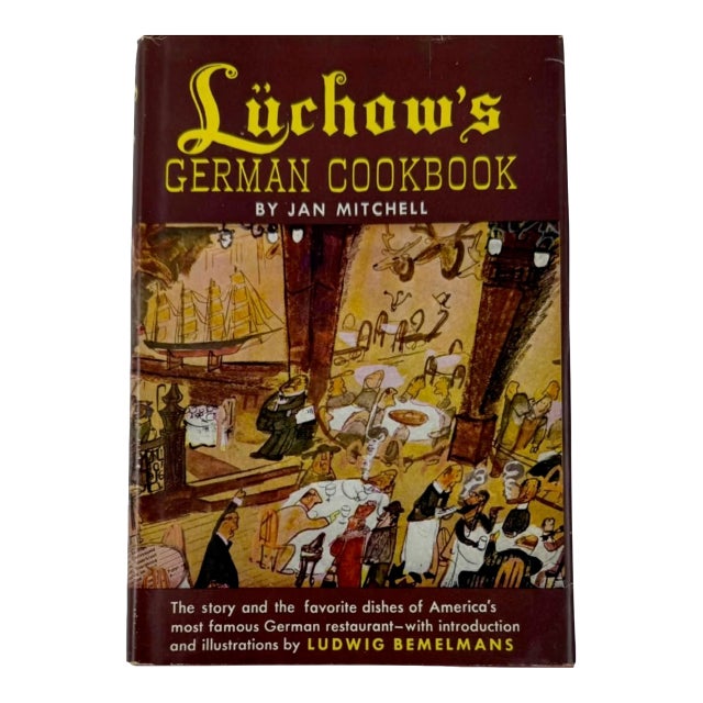 Luchow’s German Cookbook 1952 Ludwig Bemelmans Historic Nyc Restaurant For Sale