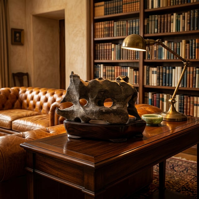 17th Century Chinese Scholar Stone Rock on Wood Stand For Sale - Image 9 of 12