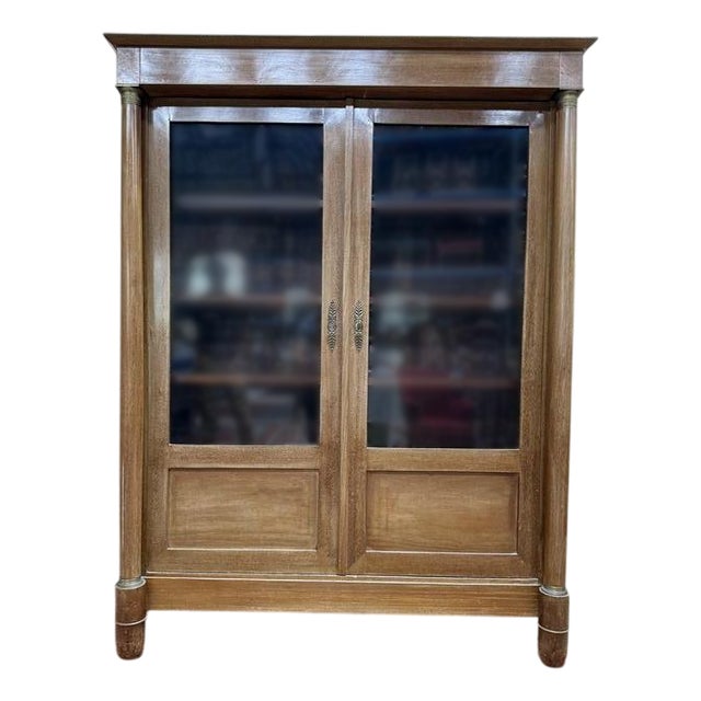 Empire Style Display Cabinet in Mahogany For Sale