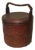 Antique Basket in Wood and Rattan with Three Sections, 1900 For Sale