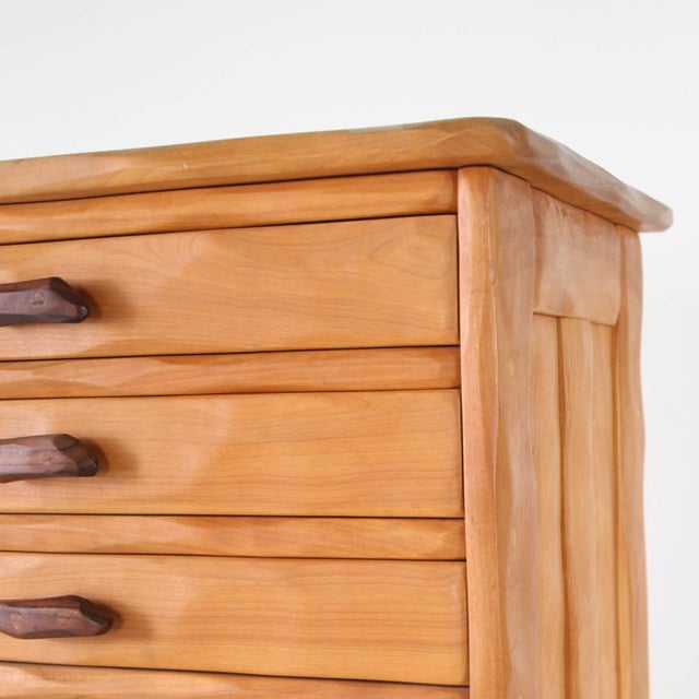 Small Carved Wood Chest of Drawers, 1980s For Sale - Image 12 of 18