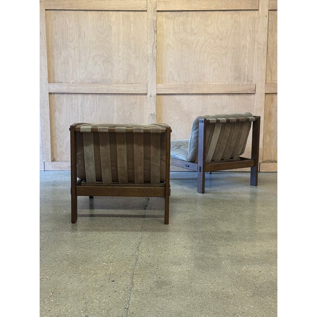 Taupe Dutch Oak Lounge Chair For Sale - Image 8 of 8