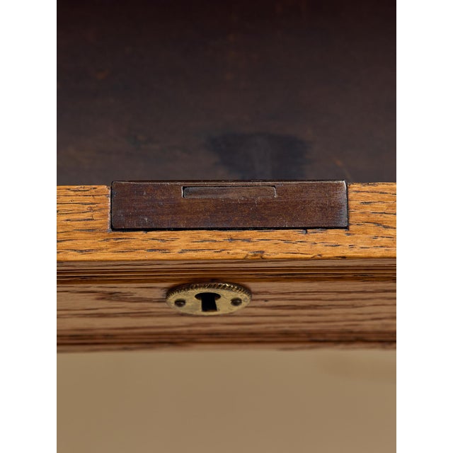 The Vintage Carved-Leg Leather Top Desk For Sale - Image 9 of 16