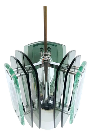 Chandelier in the style of Max Ingrand for Fontana Arte, Italy, 1960s