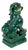 Large Antique Chinese Glazed Green Ceramic Lion Foo Dog, Early 20th Century For Sale