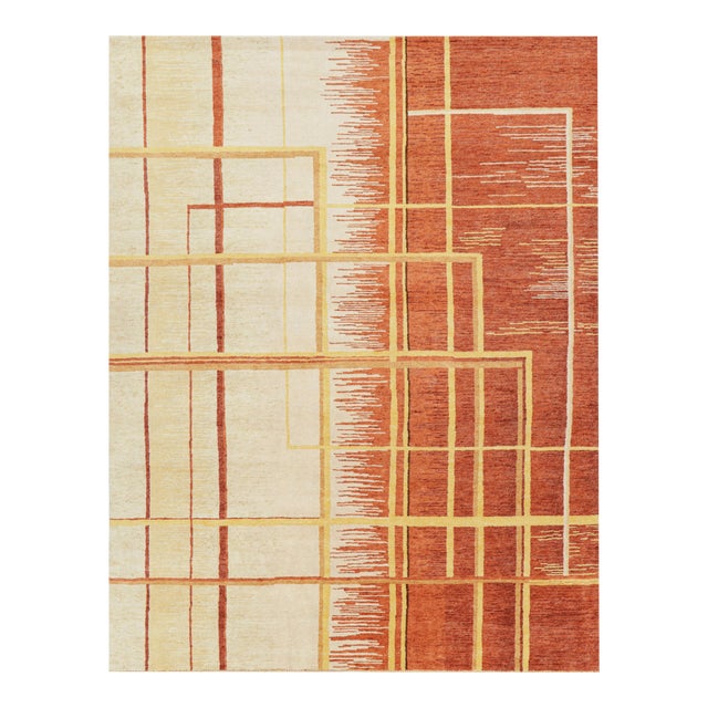 Rug & Kilim’s French Art Deco Rug With Vibrant Geometric Patterns For Sale