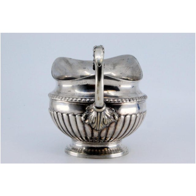 Silver Creamer in Fluted Silver For Sale - Image 8 of 11