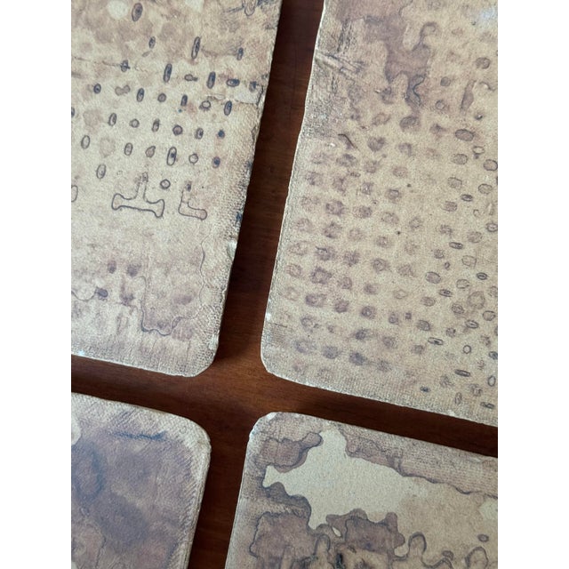 Set of 9 Mid-Century Hand-Painted Folk Art Tiles (Besheer-Style) For Sale - Image 11 of 11