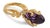 Contemporary Carrera y Carrera Origin Diamond Amethyst 18k Yellow Gold Flower Ring - Size 7 For Sale - Image 3 of 7