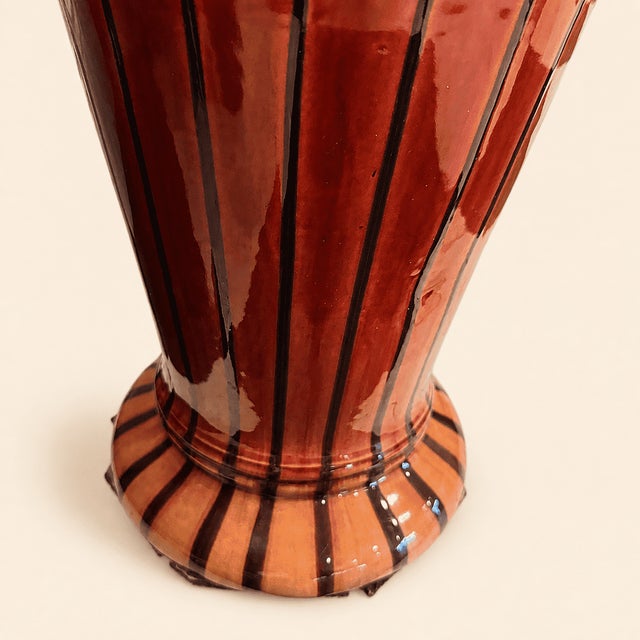 Red Antique Weller Blended Majolica Pedestal With Jardiniere, Ohio Art Pottery, C. 1910 For Sale - Image 8 of 8
