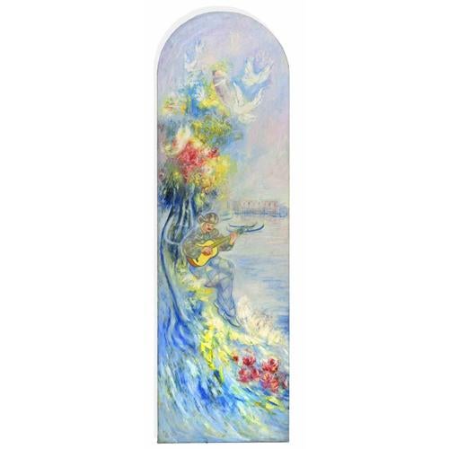 1980s Vito Alghisi, A Visit in Venice, Oil on Canvas, 1980 For Sale - Image 5 of 5