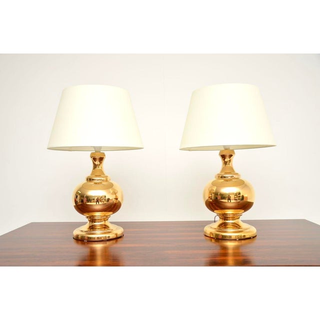 Mid-Century Modern Vintage Italian Ceramic Table Lamps, 1960, Set of 2 For Sale - Image 3 of 13