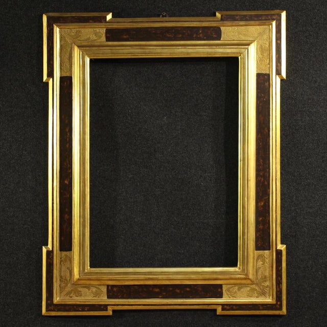 Vintage Italian Gilded and Painted Frame, 1920 For Sale - Image 13 of 13