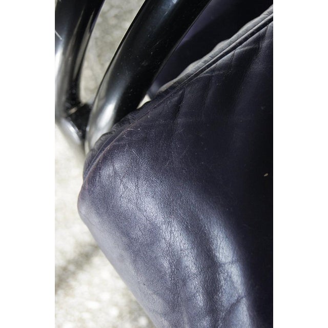 Vintage Italian Lounge Chair in Leather For Sale - Image 12 of 15