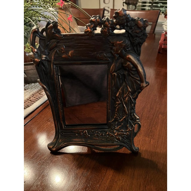 1980s 1980s Art Nouveau Table Mirror For Sale - Image 5 of 6