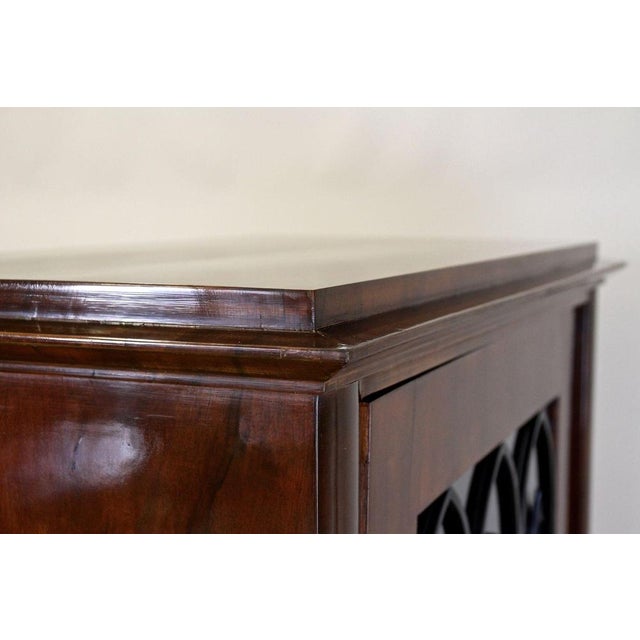 Biedermeier Display Cabinet or Bookcase in Walnut, Austria, 19th Century For Sale - Image 11 of 18