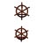 Vintage Nautical/Coastal Solid Wood Ship Wheel Wall Shelves, a Pair For Sale
